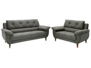 Conjunto de Sofás 2 e 3 Lugares Malbec Linoforte