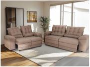 Conjunto de Sofás 2 e 3 lugares Retrátil Reclinável Suede Phormatta Colômbia SMP