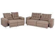 Conjunto de Sofás 2 e 3 lugares Retrátil Reclinável Suede Phormatta Colômbia SMP