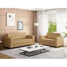 Conjunto de Sofás 3 e 2 Lugares Bronze Bege Conjunto de Sofás 3 e 2 Lugares Bronze Bege