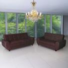 Conjunto de Sofás 3 e 2 Lugares Cristal Marrom