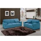Conjunto de Sofás 3 e 2 Lugares Realeza Espresso Móveis