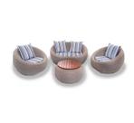 Conjunto de Sofás Corda Náutica Oslo - 1 Sofá 2L + 2 Poltronas + Mesa Centro - Tecido Illimani Azul