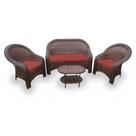 Conjunto de Sofás Fibra Sintética Tóquio - 1 Sofá 2L + 2 Poltronas + 1 Mesa Centro - Tecido Duna Vermelho Conjunto de Sofás Fibra Sintética Tóquio - 1 Sofá 2L + 2 Poltronas + 1 Mesa Centro - Tecido Duna Vermelho