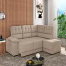 Conjunto de Sofás Modulado Bipartido Firenze Bege Capuccino