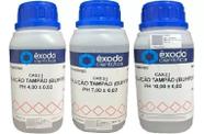 Conjunto de Solução Tampão pHmetro - pH4, pH7, pH10 (500ml cada) - Marca Exodo