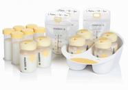 Conjunto de soluções de armazenamento de leite materno Medela com garrafas e bolsas Conjunto de soluções de armazenamento de leite materno Medela com garrafas e bolsas