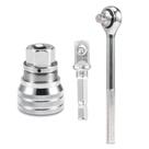 Conjunto de soquetes adaptadores Ratchet Wrench Universal Silver Conjunto de soquetes adaptadores Ratchet Wrench Universal Silver