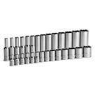 Conjunto de soquetes Capri Tools 1/4" Drive 12 pontos 4-15 mm 28 peças