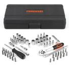 Conjunto de soquetes COMOWARE 69 unidades de 1/4" e 3/8" com chave de catraca