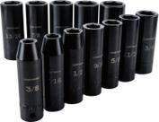 Conjunto de soquetes Craftsman Deep Impact 1/2 polegada Drive 12 peças Conjunto de soquetes Craftsman Deep Impact 1/2 polegada Drive 12 peças