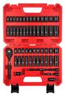 Conjunto de soquetes de impacto de acionamento WRENCH WETT de 55 peças de 1/4"