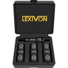 Conjunto de soquetes de impacto LEXIVON LX-111, porca de 6 alças, tamanho 17-21 mm