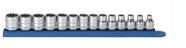 Conjunto de soquetes GEARWRENCH 14 unidades. 3/8 unidades de 12 pontos Métrica padrão Conjunto de soquetes GEARWRENCH 14 unidades. 3/8 unidades de 12 pontos Métrica padrão