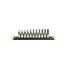 Conjunto de soquetes Hex Bit GripEdge de 11 peças com unidade de 1/4" SAE