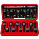 Conjunto de soquetes Impact Torx Bit Aiourx 1/2 Drive 10 peças T25-T80