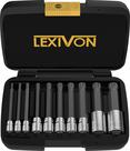 Conjunto de soquetes LEXIVON XZN Triple Square Spline de 10 peças LX-145L