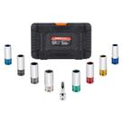 Conjunto de soquetes Lug Nut Impact VEVOR 1/2" Drive 6 pontos CR-MO Conjunto de soquetes Lug Nut Impact VEVOR 1/2" Drive 6 pontos CR-MO