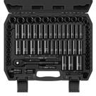 Conjunto de soquetes Reniteco 64 peças 3/8 Drive SAE (5/16-1) e métrico (6-24 mm)