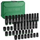 Conjunto de soquetes SK 3/8 Drive Impact de 40 peças com estojo de armazenamento
