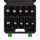 Conjunto de soquetes TecoTek 1/2 Drive Deep 6-Point Impact de 10 peças