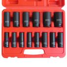 Conjunto de soquetes TONYNOL 1/2" Deep Drive Impact, métrico de 6 pontos