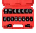 Conjunto de soquetes YIYITOOLS 17 unidades 1/2 Drive Shallow Impact 8-24 mm