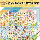 Conjunto de sortimento de adesivos para animais Sinceroduct de 8 folhas (mais de 1800)