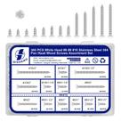 Conjunto de sortimento de parafusos de madeira QISHENG White Head 365 PCS Conjunto de sortimento de parafusos de madeira QISHENG White Head 365 PCS