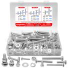 Conjunto de sortimento de porcas e parafusos Hex Head Kingarcher 252 PCS