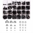 Conjunto de sortimento Mariyandh E-Clips 528 unidades (2,0 mm a 12 mm) de aço carbono