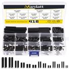 Conjunto de sortimento Roll Pin Mardatt, 416 unidades, 13 tipos com estojo Conjunto de sortimento Roll Pin Mardatt, 416 unidades, 13 tipos com estojo
