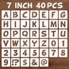 Conjunto de Stencils BAMIDELE 7 Polegadas 40 Peças Reutilizáveis de Plástico Conjunto de Stencils BAMIDELE 7 Polegadas 40 Peças Reutilizáveis de Plástico
