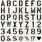 Conjunto de Stencils Boazimy 42 Peças Letras e Números Reutilizáveis 12"