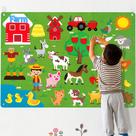 Conjunto de storyboard de feltro WATINC Farm Animals, 1 m, 38 unidades, presente para crianças