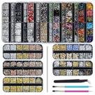 Conjunto de strass Nail Art Artdone com pinça e 3 canetas x12