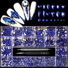 Conjunto de strass Nail Art Yzzseven 600 diamantes +2500 strass