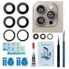 Conjunto de substituição de vidro da câmera traseira LOZOP iPhone 15 Pro Max x2 Conjunto de substituição de vidro da câmera traseira LOZOP iPhone 15 Pro Max x2