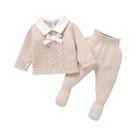 Conjunto De Suéter De Manga Comprida Com Gola Virada Para Baixo Para Meninas, Outono E Inverno, Top Conjunto De Suéter De Manga Comprida Com Gola Virada Para Baixo Para Meninas, Outono E Inverno, Top