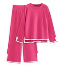 Conjunto de Suéter de Punto para Mujer PRETTYGARDEN com Calça Pantalona M