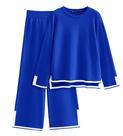 Conjunto de Suéter PRETTYGARDEN Calça Pantalona Azul Royal Tamanho L Conjunto de Suéter PRETTYGARDEN Calça Pantalona Azul Royal Tamanho L