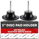 Conjunto de suporte de almofada de disco condicionador, pacote de 3 polegadas com 2