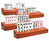 Conjunto de suporte de baralho de 4 cartas de baralho Wood MTKITDER