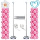 Conjunto de suporte de coluna de balão Decojoy ajustável de 2,1 m com bases