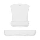 Conjunto de suporte de descanso de pulso MOSISO para mouse pad e teclado branco