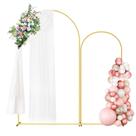Conjunto de suporte de fundo Wedding Arch Fogein Gold Metal 2,2 m/1,8 m Conjunto de suporte de fundo Wedding Arch Fogein Gold Metal 2,2 m/1,8 m