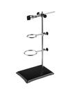 Conjunto de suporte de suportes de laboratório Suporte de laboratório em aço QWORK com base