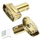 Conjunto de suportes de barra de cortina de chuveiro Kokone ajustável em 180 dourado
