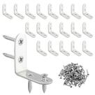 Conjunto de suportes de canto com suporte em L Home Master Hardware, 20 unidades