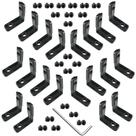 Conjunto de suportes de conectores de canto interno em forma de L